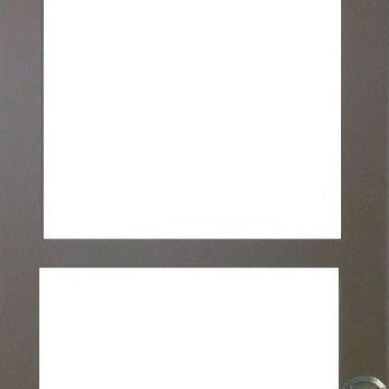 Porte Coulissante Marron Ral7006 Vitrage transparent H204 x L73 et Coquilles