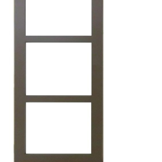 Porte Coulissante Marron Ral7006 Vitrage transparent H204 x L73 + Rail a roulette