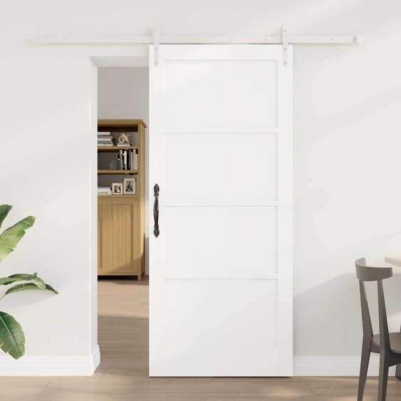 Porte coulissante ORKDAL Blanc 78 x 202 cm Pin massif