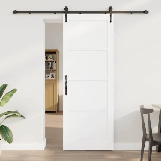 Porte coulissante ORKDAL Blanc 78 x 211 cm Bois de pin massif