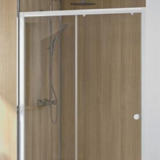 Porte coulissante SUPRA III C 120cm blanc verre transparent - KINEDO - PA1541BTN