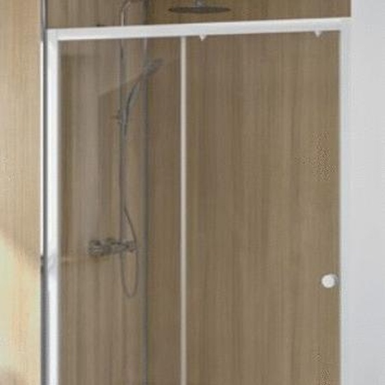 Porte coulissante SUPRA III C 140cm blanc verre transparent - KINEDO - PA1542BTN