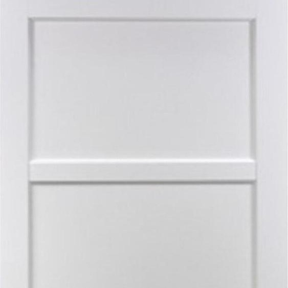 Porte Coulissante Tamera blanc H204 x L83 et Coquilles blanc