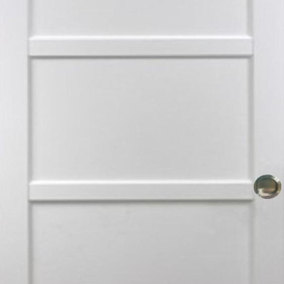 Porte Coulissante Tamera blanc H204 x L83 et Coquilles