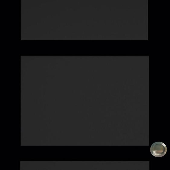 Porte Coulissante Telia noir 4 panneaux H204 x L83 et Coquilles