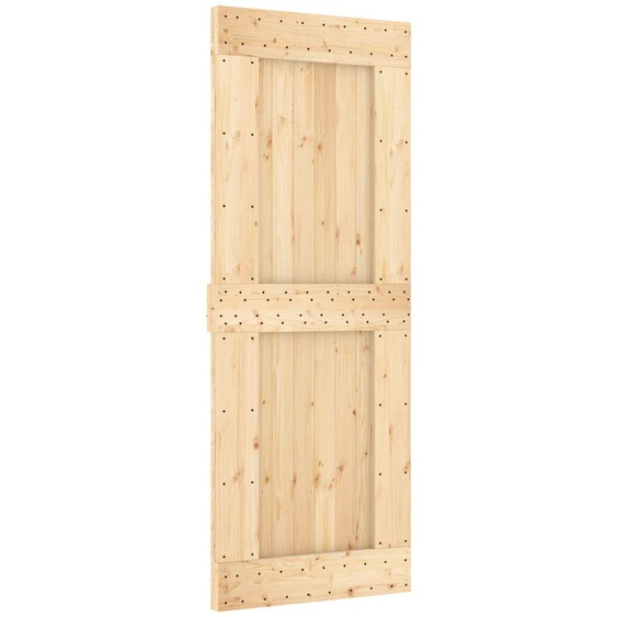 Porte coulissante vidaXL NARVIK, finition naturelle et noire, 80 x 210 cm (152,5 cm)