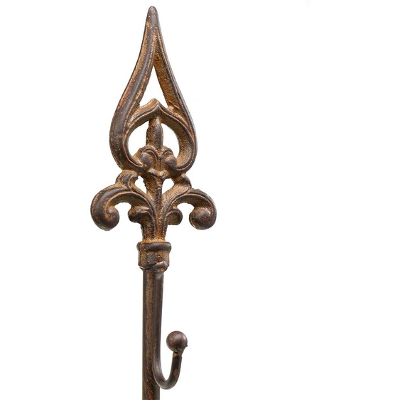 Porte-couronne Vintage en fonte 76cm - Support décoratif aspect rouille antique pour fleurs & couronnes mortuaires