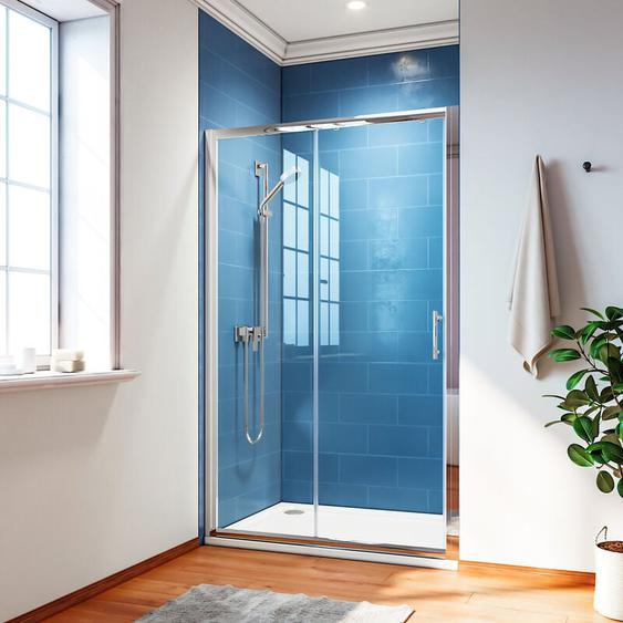 Sirhona - Porte de douche Coulissante Porte de douche coulissante réglable - Cadre en aluminium 120 cm