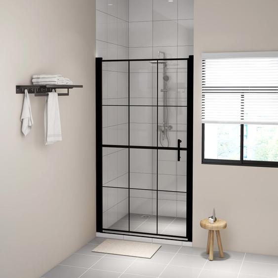 Porte de douche verre trempé 100x178 cm noir