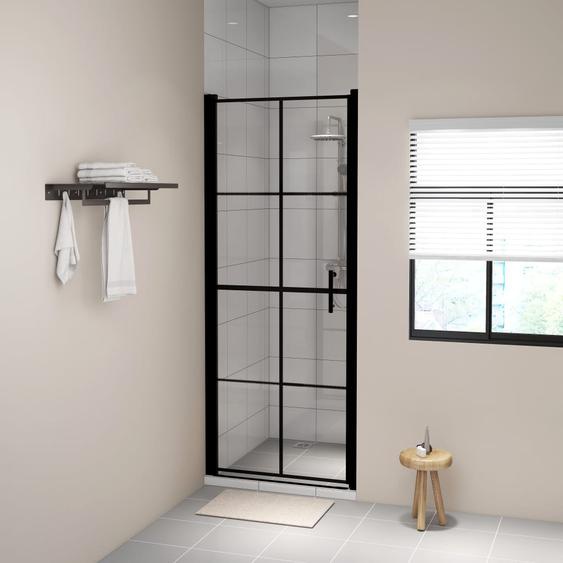 Porte de douche Verre trempé 81x195 cm Noir