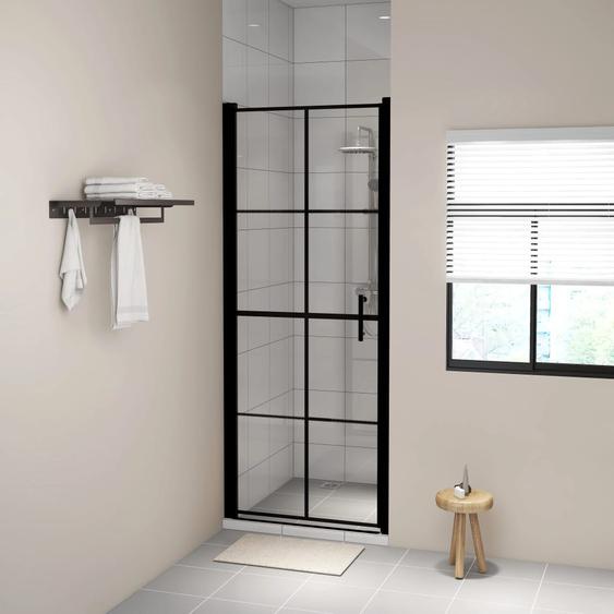 Porte de douche verre trempé 91x195 cm noir