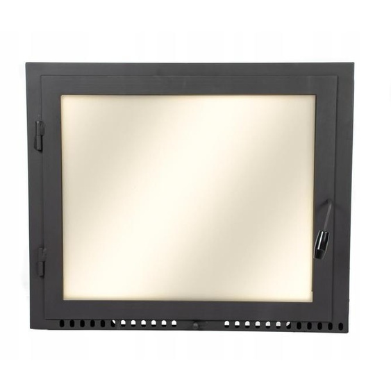 Porte de four à pizza 50x42 cm | Verre résistant à la chaleur | Porte en acier sans bride | Charnières à gauche, 500x420 mm