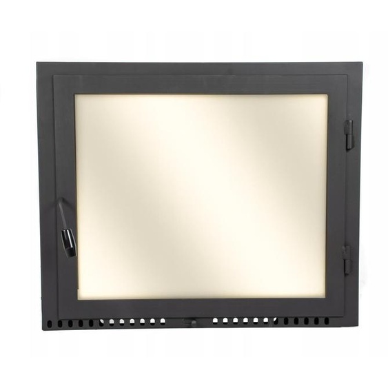 Porte de four à pizza 52x40 cm | Verre résistant à la chaleur | Porte en acier sans bride | Charnières à droite, 520x400 mm