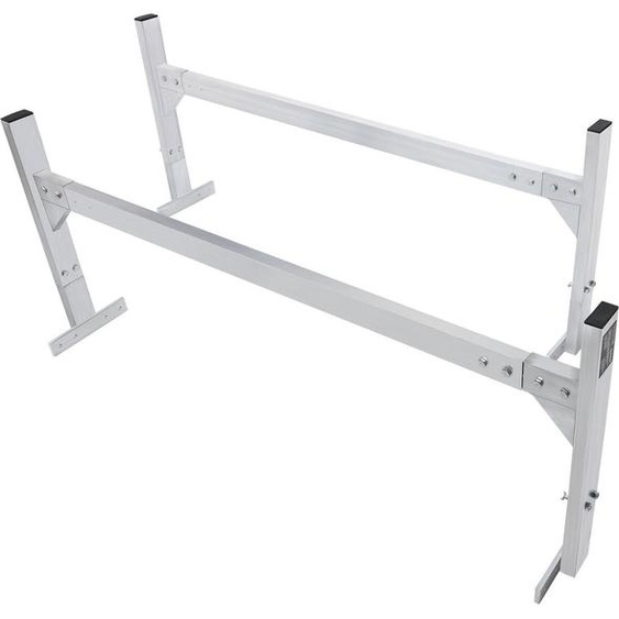 Porte-échelle pour toit de fourgon, 2 barres Porte-échelle en alliage daluminium pour toit, capacité de 181 kg Porte-échelle pour toit de fourgon avec gouttière, longueur réglable de 1300 à 2060 mm, porte-échelle pour fourgon, camionnette, remorque