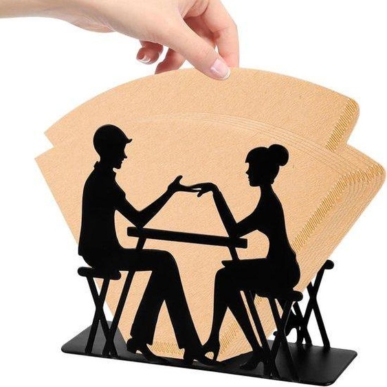Porte-filtres à café - Porte-sachets en plastique noir pouvant contenir jusquà 120 filtres - Idéal pour les hôtels, les bars et la maison