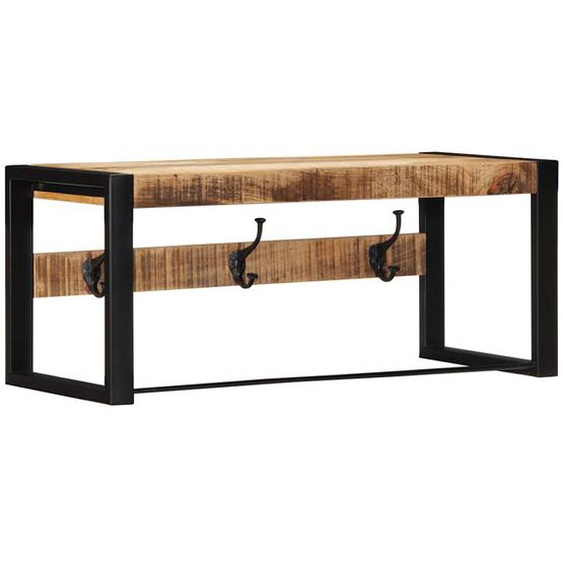Porte-manteau 80x35x35 cm bois de manguier massif brut