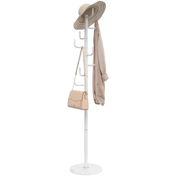 Porte-manteau blanc 183 cm fer enduit de poudre