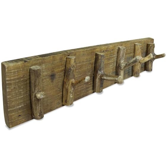 Porte-manteau bois de récupération mélangé 60x15 cm