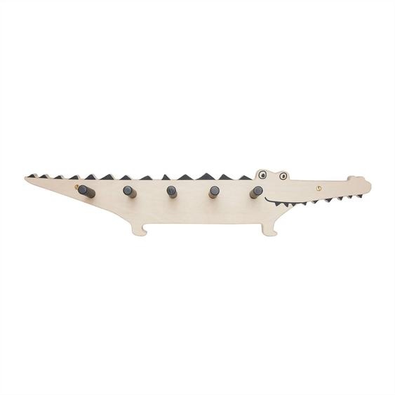 Porte-manteau En Bois Beige Et Noir