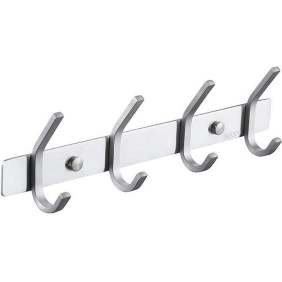 Porte Manteau - JORMFTTE - Acier Inoxydable - 4 Crochets - Antirouille - Salle de Bain