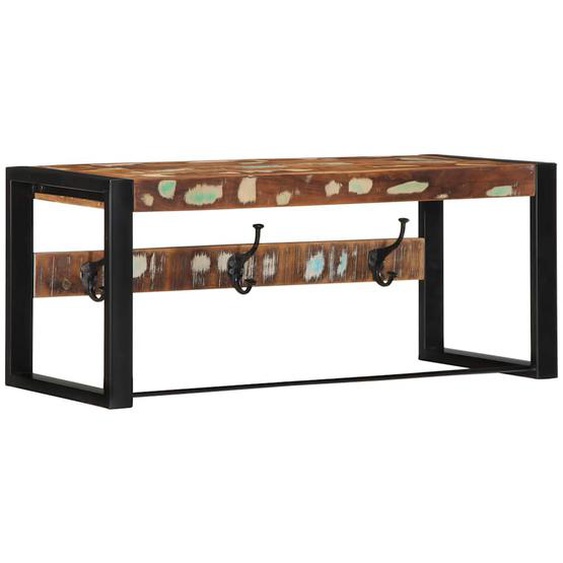 Porte-manteau multicolore 80x35x35 cm bois massif récupération