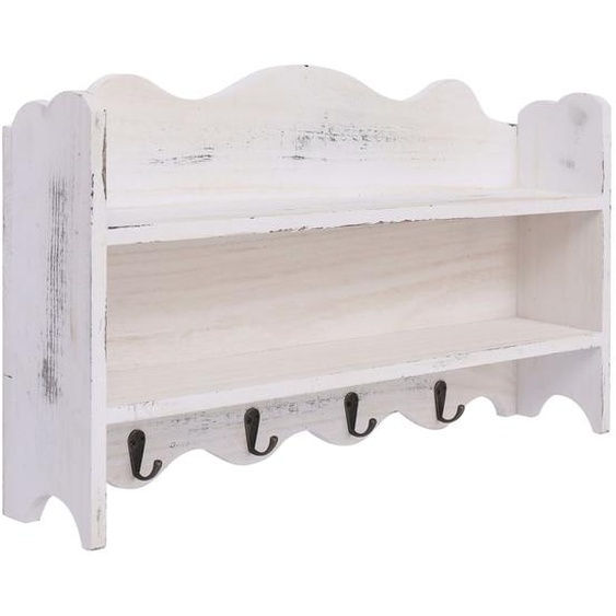 Porte-manteau mural Blanc 50x10x30 cm Bois
