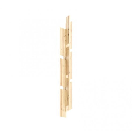Porte manteau mural KEEPER pin naturel 9 crochets