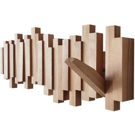 Porte-manteau Mural Moderne,YSTP Cintre Dangle en Bois Massif pour Chambre Mural Domestique Portemanteau Avec 5 crochets