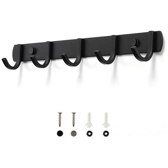 Porte Manteau Mural Patères Porte Manteaux Design En Acier Inoxydable, Patères Salle De Bains pour Chambre Bureau (5 Hook)