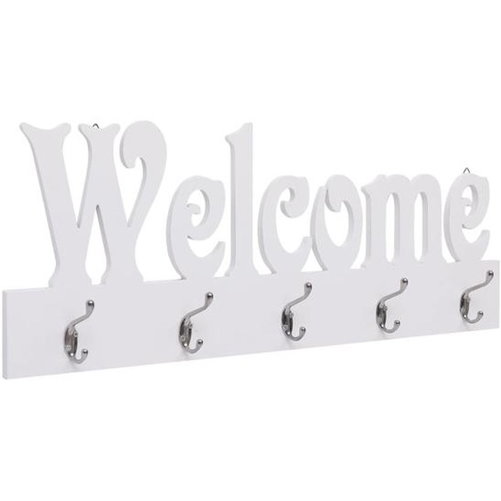 Porte-manteau mural WELCOME Blanc 74x29,5 cm