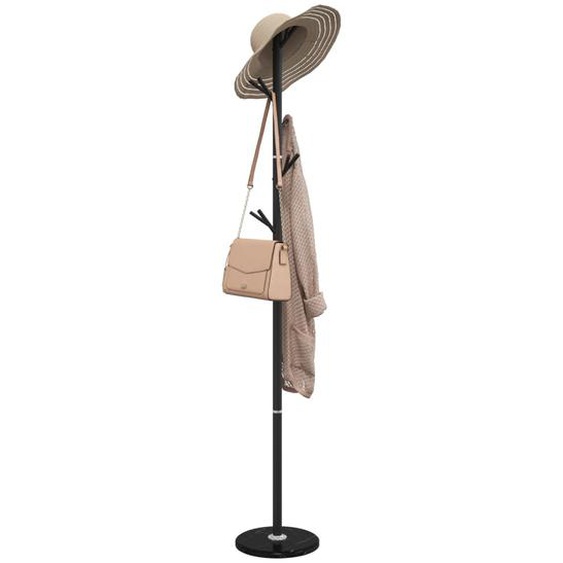 Porte-manteau noir 175 cm fer enduit de poudre