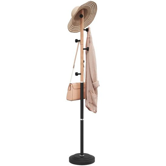 Porte-manteau noir 177 cm fer enduit de poudre