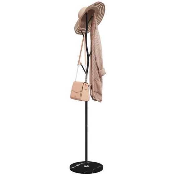 Porte-manteau noir 177 cm fer enduit de poudre