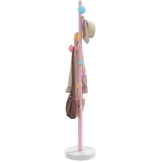 Porte-manteau rose 172 cm fer enduit de poudre