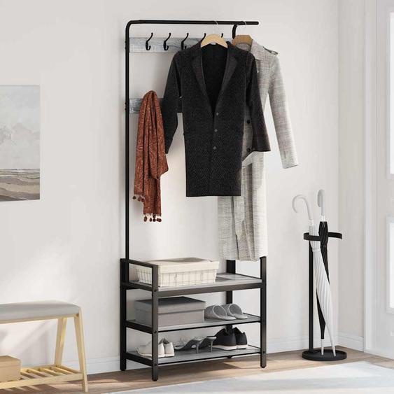 Porte-manteau Sonoma gris 75 x 34 x 184 cm Bois dingénierie