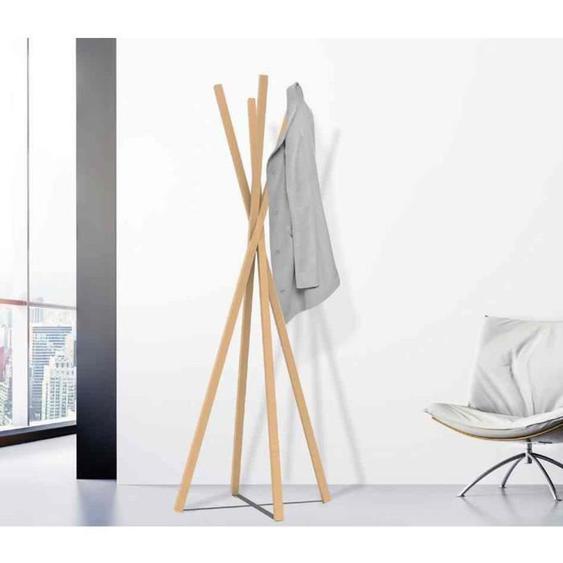 Porte-manteau TIPY, 8 patères, bois de hêtre