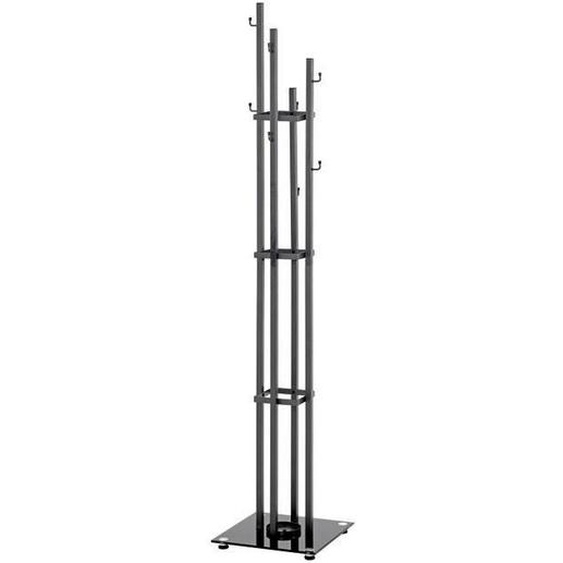 Porte manteaux coloris anthracite- noir en acier - L 35 x P 35 x H 183 cm