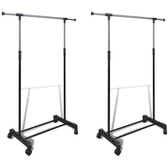 Porte-manteaux réglables 2 pcs 1 rail daccrochage