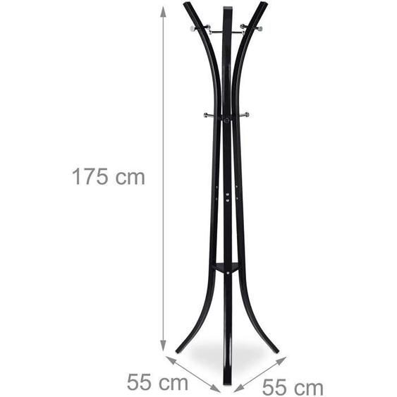 Porte-manteaux - Non spécifié - 175 cm - Métal - Noir - Intérieur