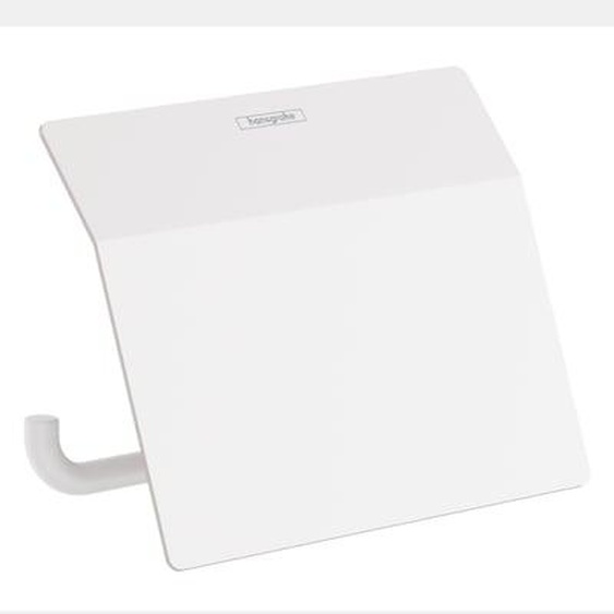 Porte-papier WC avec couvercle blanc mat AddStoris