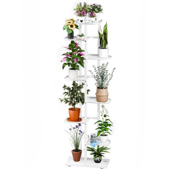 Porte Plante Fleur, support à étages pour plantes dintérieur, , étagère à plantes à cadre métallique multicouche