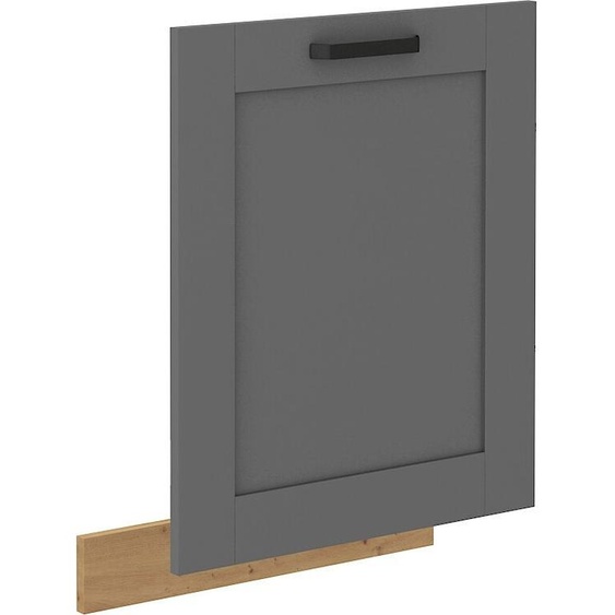 Porte pour lave-vaisselle encastrable LAILI – 60x72 cm, gris / chêne artisan
