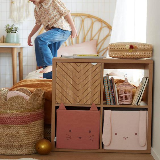 Porte pour meuble à cases chevrons bois