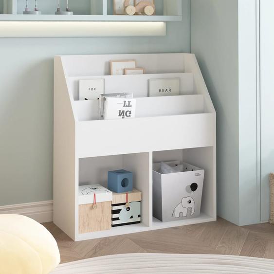 Porte-revue pour enfants Blanc 71x30x78,5 cm Aggloméré