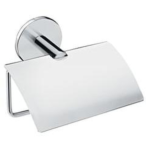 Porte-rouleau avec couvercle chrome Duo Round