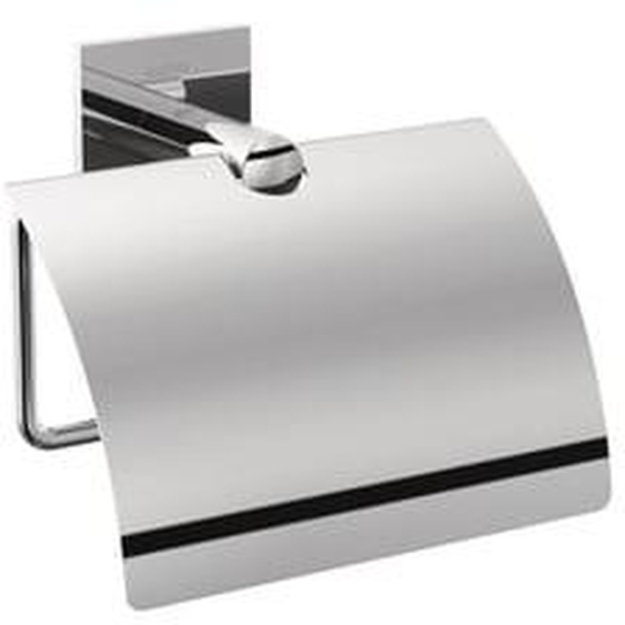 Porte-rouleau avec couvercle chrome Stick