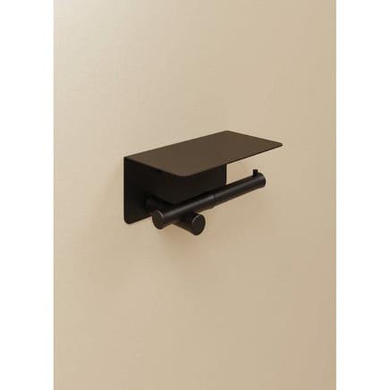Porte-rouleau Avec Couvercle Noir Eda