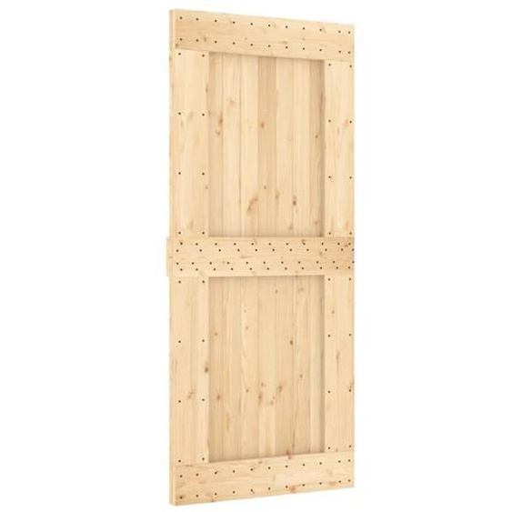 Porte - SALALIS - SP0771 - Bois massif de pin - 90x210 cm - Intérieur - Contemporain