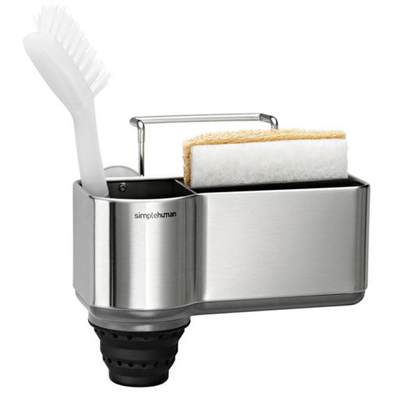Porte savon/brosse à ventouses en inox 19,4x14,3x19,1cm
