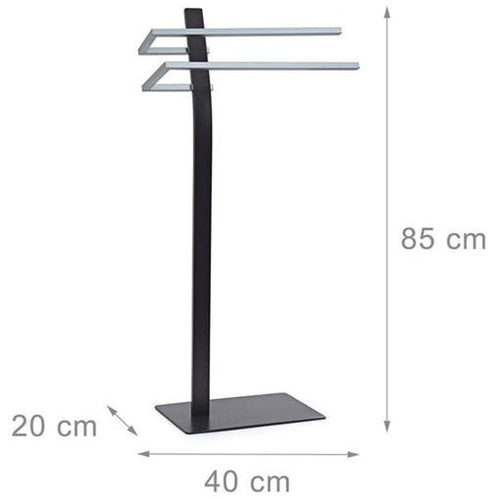 Porte seche serviette sur pied salle de bain universelle acier 85 cm